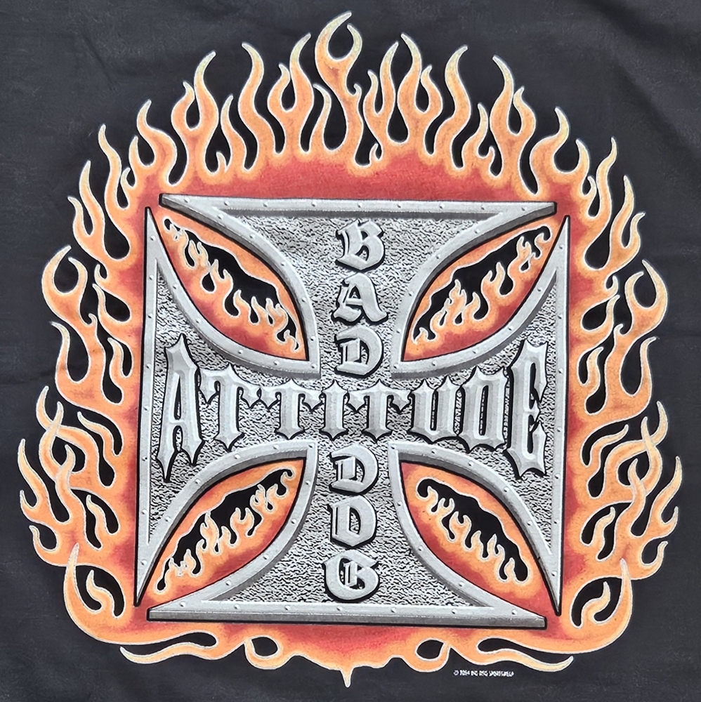 Big Dogs Men's Black T-Shirt Fire cross graphic tee shirt size 5X  Brand New